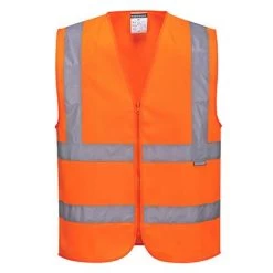 Portwest Hi-Vis Zipped Band & Brace Vest - All Sizes