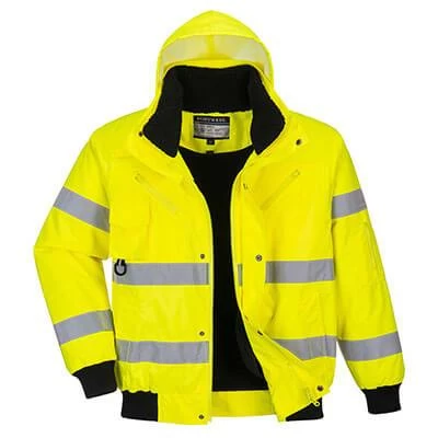 Portwest Hi-Vis 3-in-1 Bomber Jacket - All Sizes - Image 2