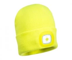 Portwest® B029 LED Head Light Hi Vis Beanie Winter Hat