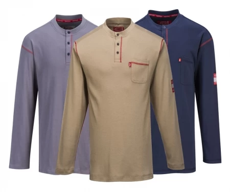Portwest® Bizflame Flame Resistant (FR) Henley Shirt - FR02 - Image 7