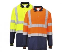 Portwest Hi Vis Long Sleeve Two Tone Polo - S279