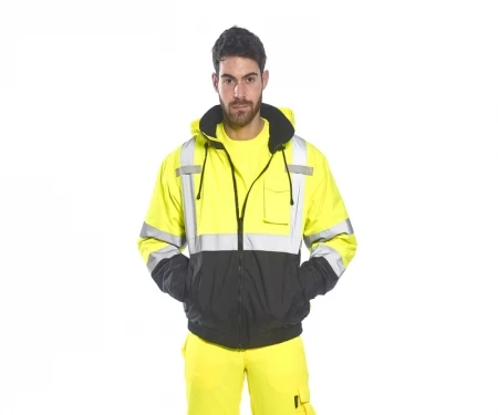 Portwest® Premium 2-in-1 Hi-Vis Bomber Jacket - Lined - US364