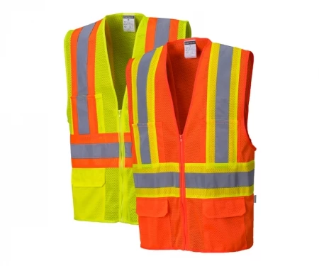 Portwest® Tulsa Contrast Hi-Vis Mesh Vest - US371 - Image 4